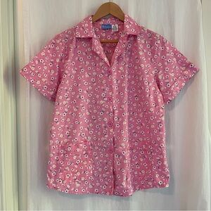 Pink Floral Women's Pajama Top